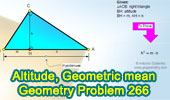 Right triangle, Altitude, Geometric Mean