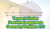 Tangent circles, common tangent