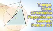 Triangle, Circle, Radius, Perpendicular