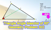 Triangle and angle bisector of 60 degrees