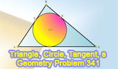 Triangle, inscribed circle, tangent