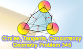 Geometry Problem: Equal circles, Tangents