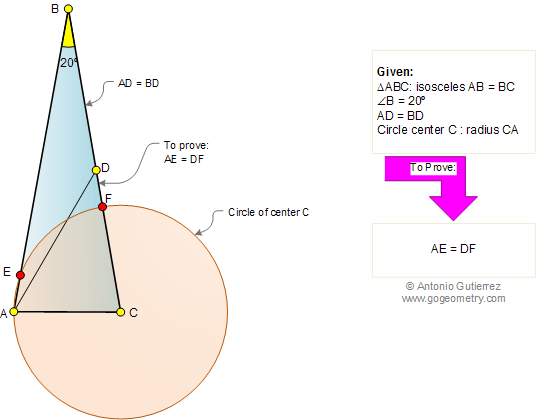 Isosceles triangle 80-80-20