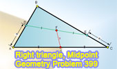RIght triangle, Midpoints, Distance