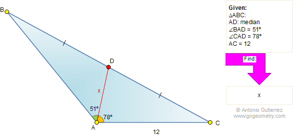 Triangle, Median, Angles