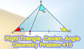 Right triangle, Cevian, Angle, Congruence