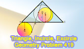 Triangle, Incircle, Excircle, Inradius, Exradius