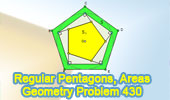 Inscribed and Circumscribed regular Pentagon, Areas