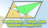 Parallelogram, triangle, quadrilateral, area