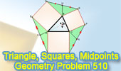 Triangle with three squares