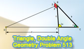 Geometry problem Triangle with double angle