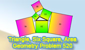 Triangle with six Squares