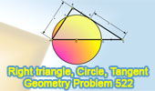 Geometry Problem: Right triangle, Circle, Tangent