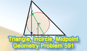 Triangle, Incircle, Inradius, Altitude, Midpoint