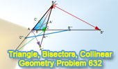 Triangle, Angle Bisectors, Midpoint, Collinear