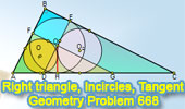 Right triangle, Incircles