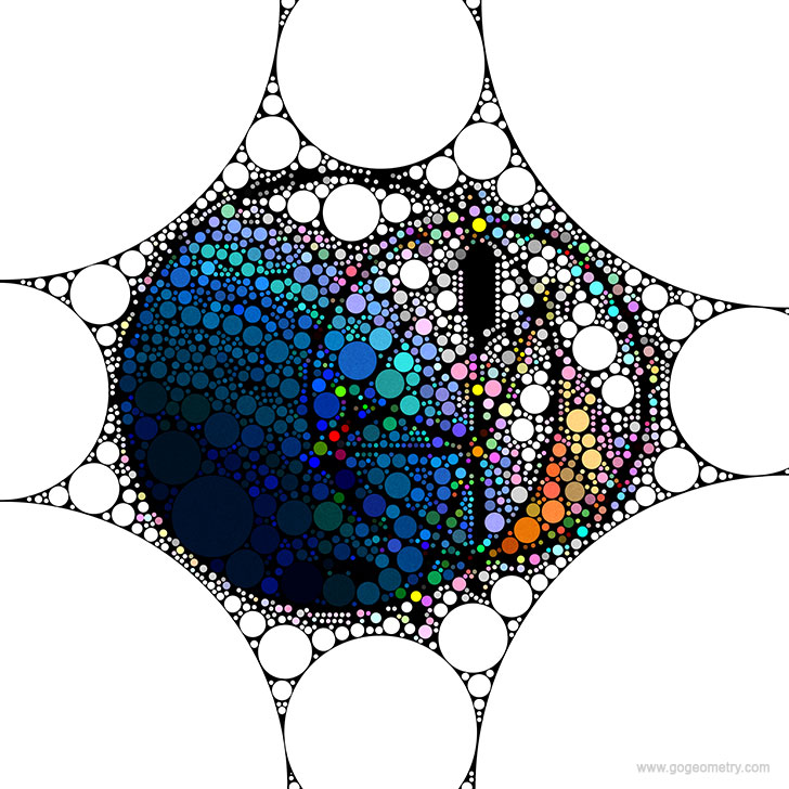 Art of Geometry Problem 701 using Mobile Apps. Circle Patterns