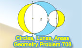Circle, Area, Tangent, Intersecting, Lune