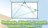 Rectangle, Midpoint, Concyclic points
