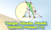 Triangle, Altitudes, Parallel, Circumcircle, Angle