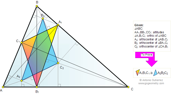 Orthic triangle, altitude, congruence, parallelogram