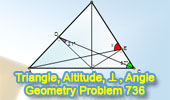 Triangle, Altitude, Angle, geometry problem
