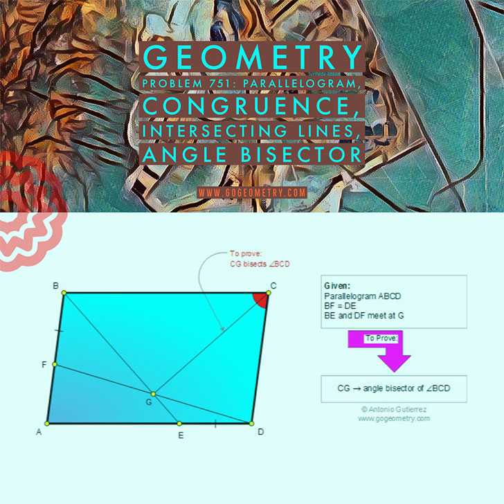 Parallelogram, Congruence, Angle, Bisector, poster, typography iPad