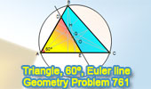 Scalene Triangle with an angle of 60 degrees, Euler Line, Equilateral Triangle
