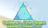 Equilateral triangle, Circle, Tangent
