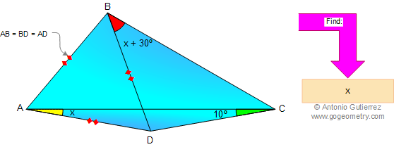 Proposed Geometry Problem 09, Triangle, Angles