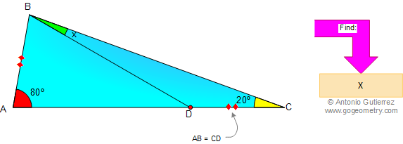 Proposed Geometry Problem 10, Triangle, Angles
