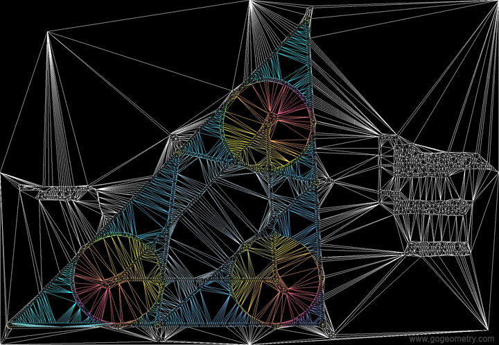 Geometry Problem 1034, Art 01. Delaunay Triangulation. iPad App: Trimaginator