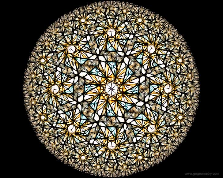 Kaleidoscope of Geometry Problem 1112 based on Poincare Disk Model