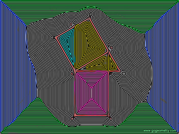 Isolines of Problem 1198, Isolines or Contour Lines of Problem 1198, Right Triangle, Squares, 90 Degrees, Graphic, Design