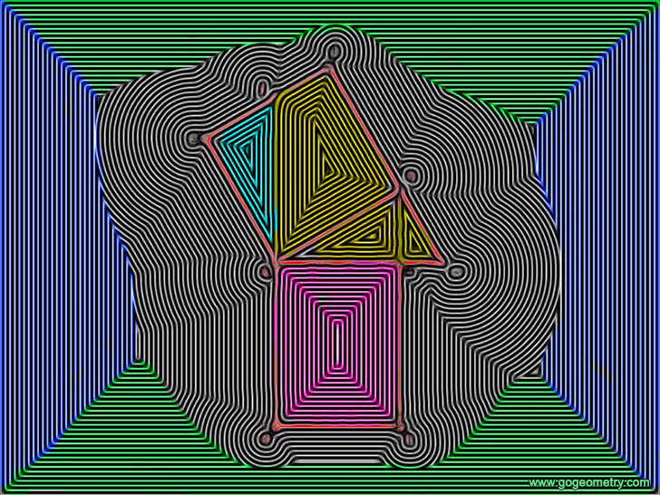 Isolines of Problem 1198, Isolines or Contour Lines of Problem 1198, Right Triangle, Squares, 90 Degrees, Graphic, Design