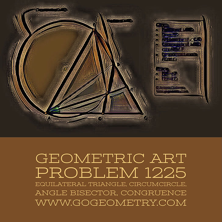 Geometry Problem 1225: Equilateral Triangle. Illustration using iPadd Apps.