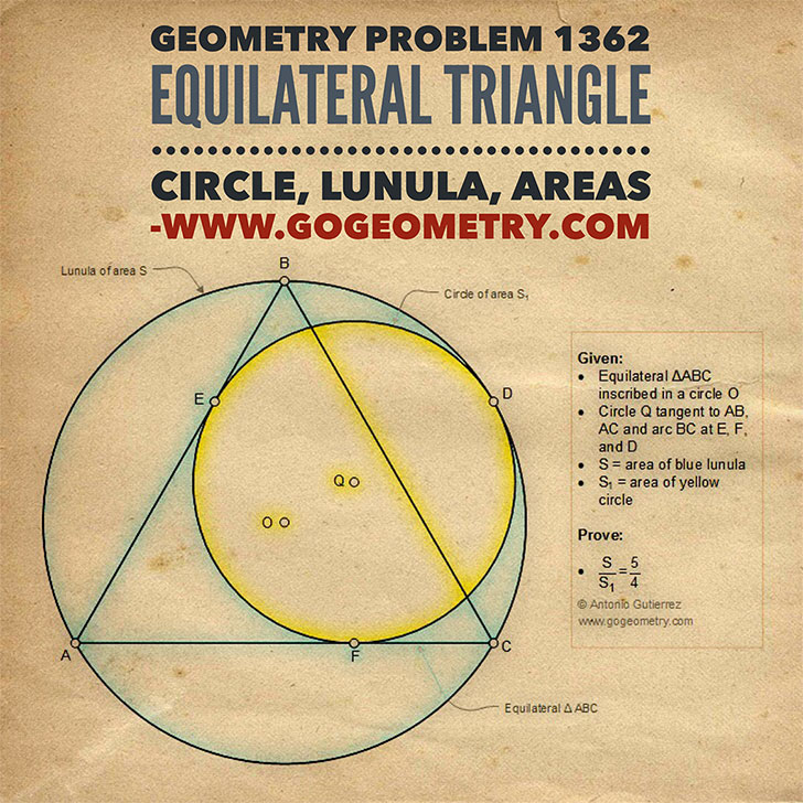 Sketch and typography of Geometry Problem 1362 using iPad Apps, Tutor