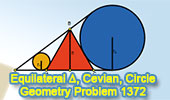Problema de Geometría 1372 Equilateral Triangle, Exterior Cevian, Inradius, Exradius, Altitude