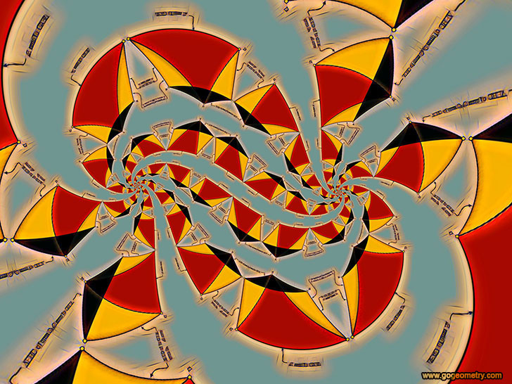 Geometric Art: Conformal Mapping or Transformation of Problem 1381 about parallelogram and triangles