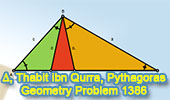 Problema de Geometría 1386 Thabit ibn Qurra Theorem,Pythagorean Theorem to any triangle