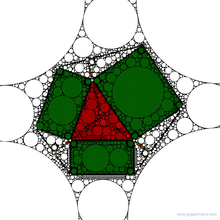 Circular patterns of problem 1396 using iPad Apps, software