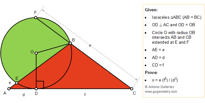 Geometry Problem 1398: Isosceles Triangle, Circle, Radius, Perpendicular, Measurement, Tutor