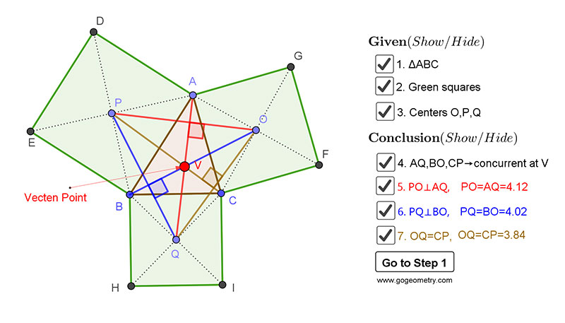 Geometry Problem 1447: Vecten point of a triangle. Using GeoGebra