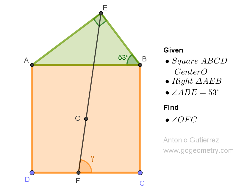 Geometry Problem 1533: Uncover the relationship between angles in an exterior triangle and intersecting lines of a square