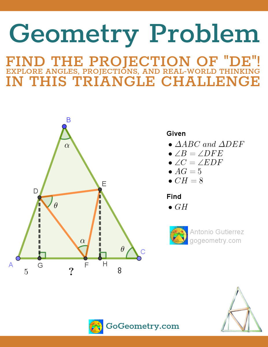 Flyer of Geometry problem 1596 involving Triangle Projections – Explore Geometry Through a STEM Perspective