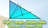 Right Triangle, Altitude, Hypotenuse, Cevian, Perpendicular, Ratio