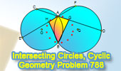 Intersecting Circles, Secant Line, Midpoint, Cyclic Quadrilateral