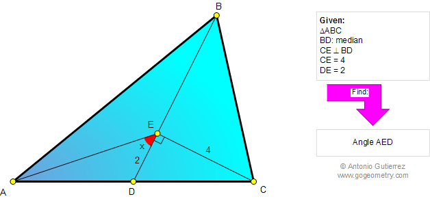 Triangle, Median, Perpendicular, Angle