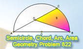 Semicircle, Chord, Arc, Area