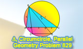Triangle, Circumcircle, Parallel, Chord, Side, Metric Relations